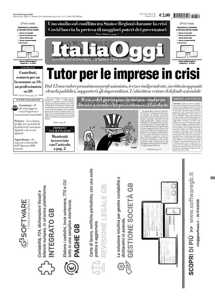 Italia oggi : quotidiano di economia finanza e politica